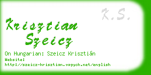 krisztian szeicz business card